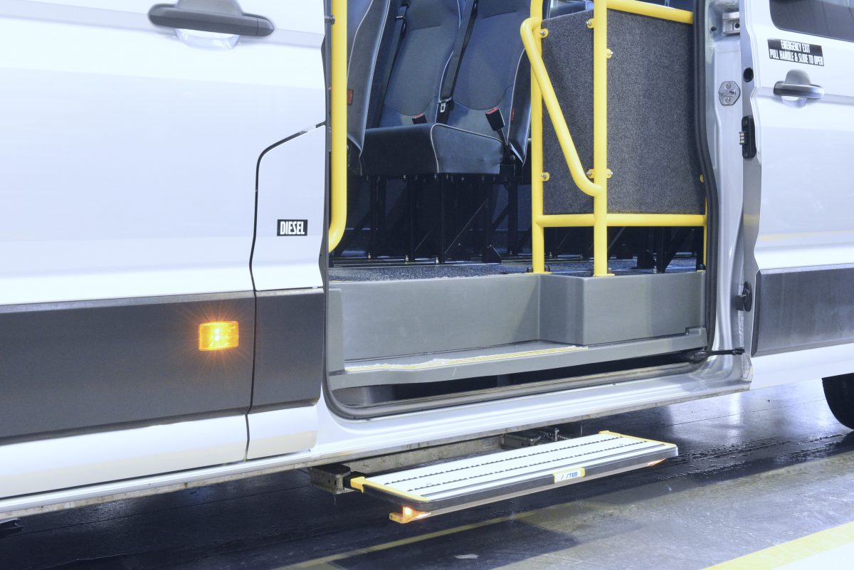 VW Crafter side access minibus - side step