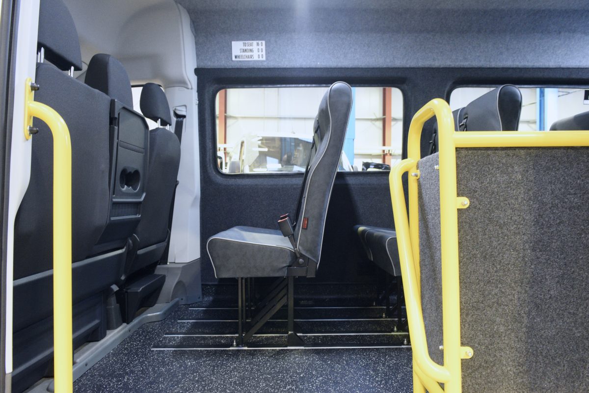 Accessible converted VW Crafter minibus - seating
